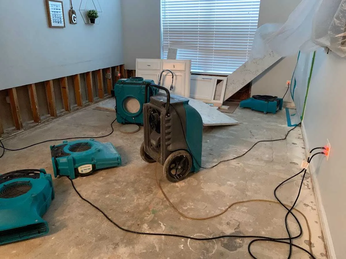 Dehumidifier in flood-cut room for Water Extraction & Removal in Malverne